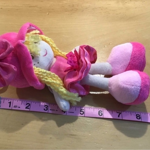 DOLL little doll blond long hair pink dresse traveling doll toy small - Picture 4 of 6